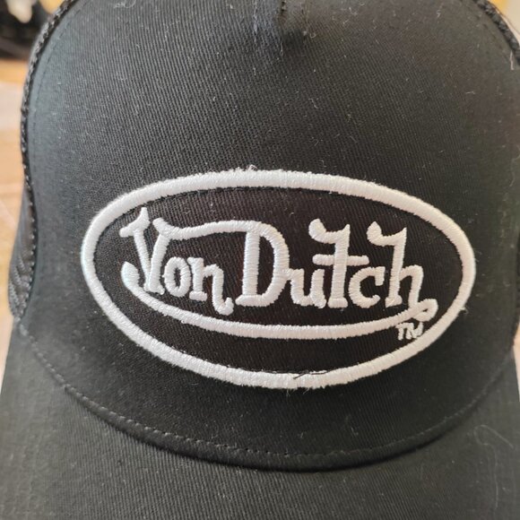 Von Dutch Logo Black Trucker Hat main image 4